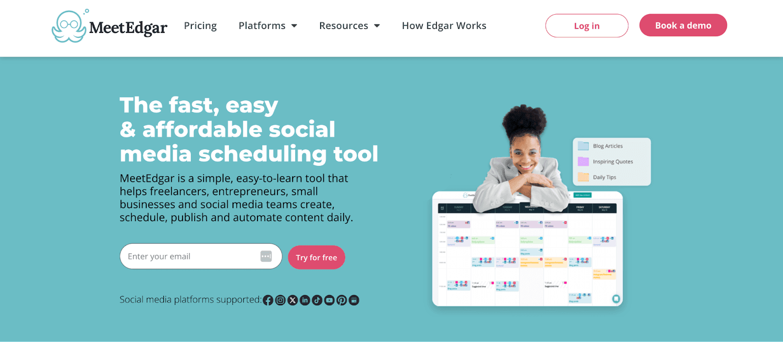 The fast, easy & affordable social media scheduling tool