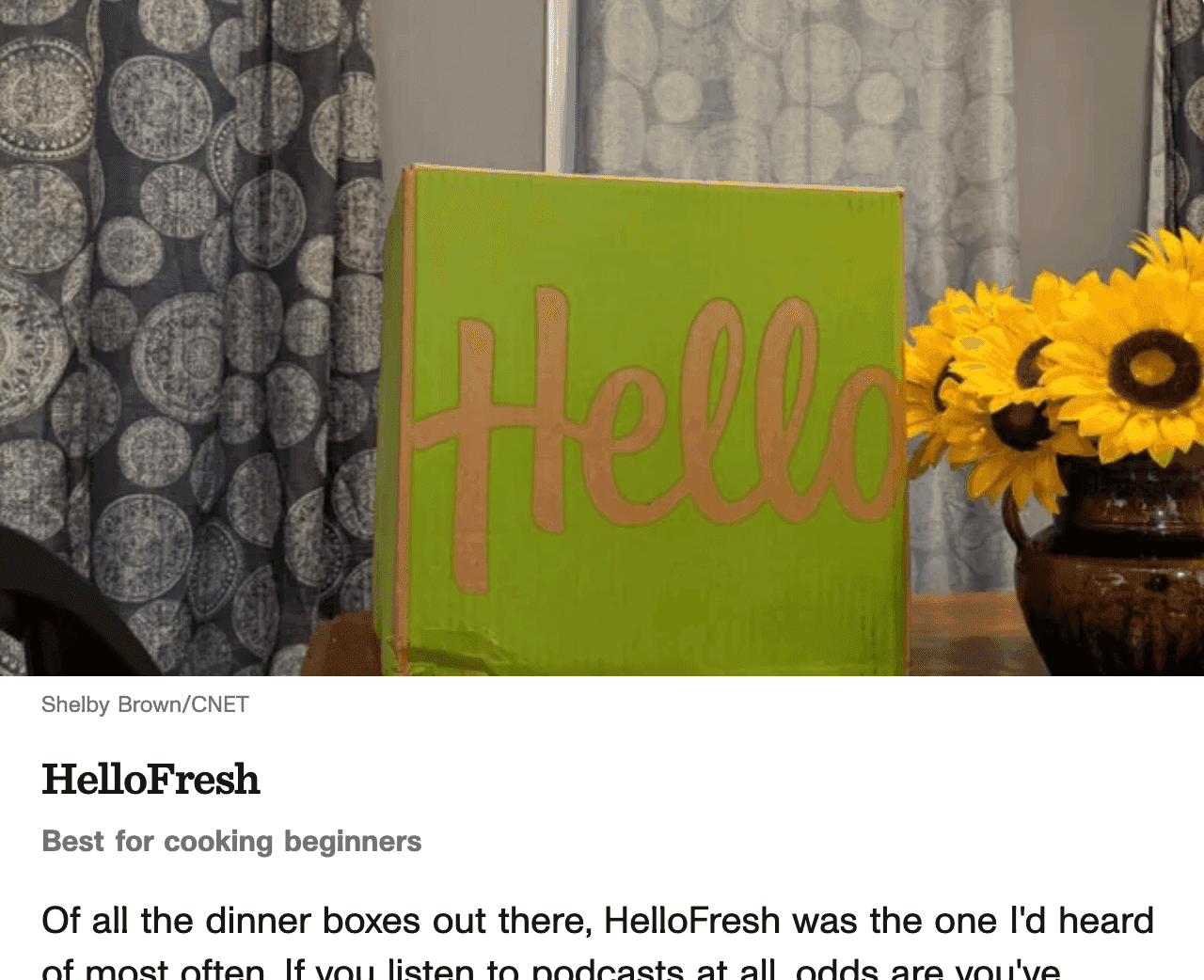 Hellofresh container delivered to the customer