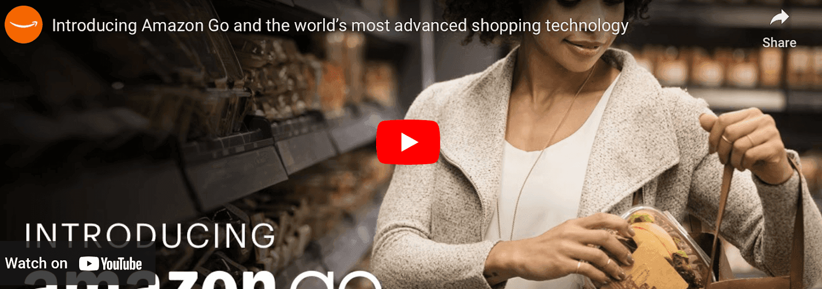 YouTube video preview of Amazon Go introduction