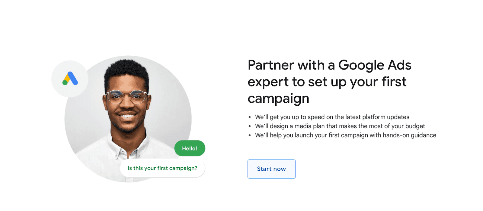 Partner with a Google Ads expert to set up your first campaign