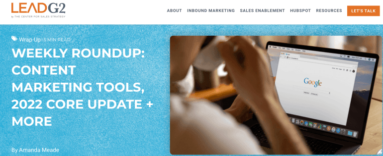 Weekly roundup: content marketing tools, 2022 core update + more