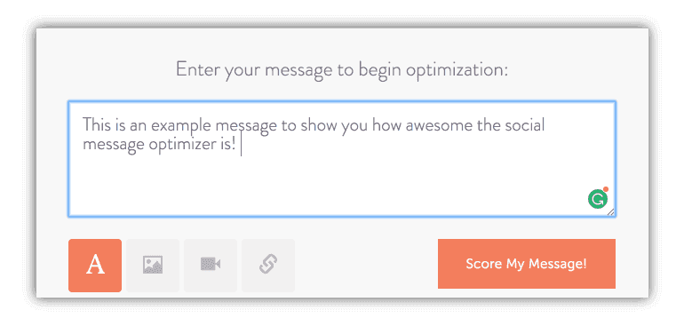 CoSchedule social media message optimizer