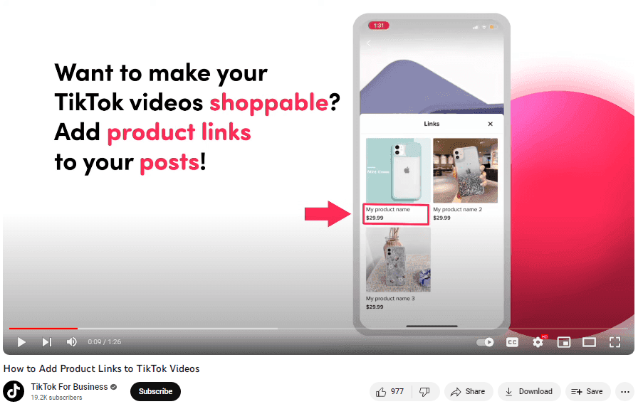 YouTube video preview image - Want to make your TikTok videos shoppable? Add product links to your posts!