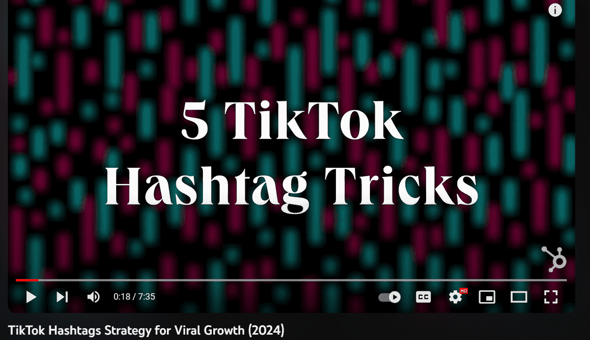 5 TikTok hashtag tricks - strategy for viral growth YouTube video preview image