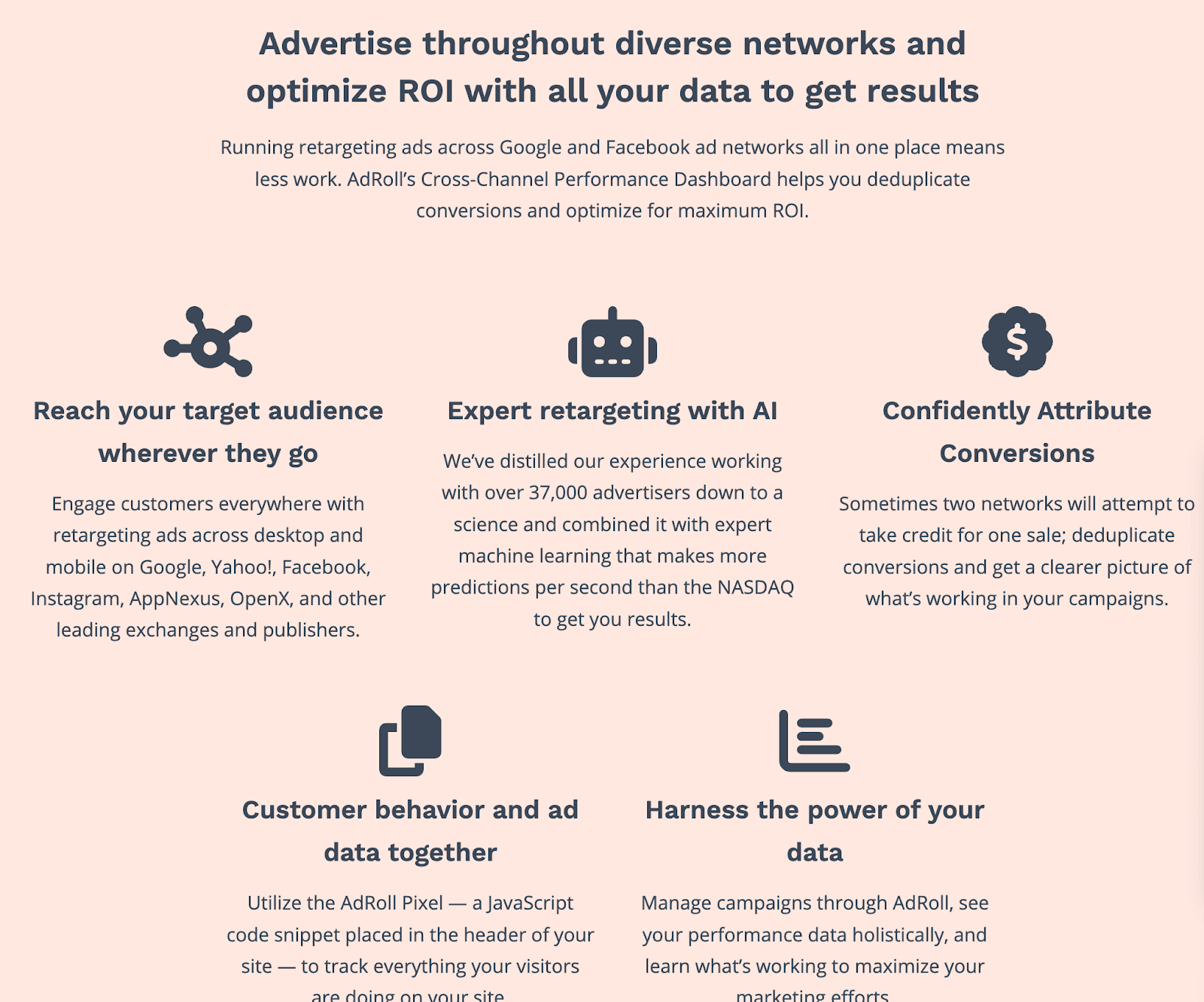 Advertise throughout diverse networks and optimize ROI with all your data to get results