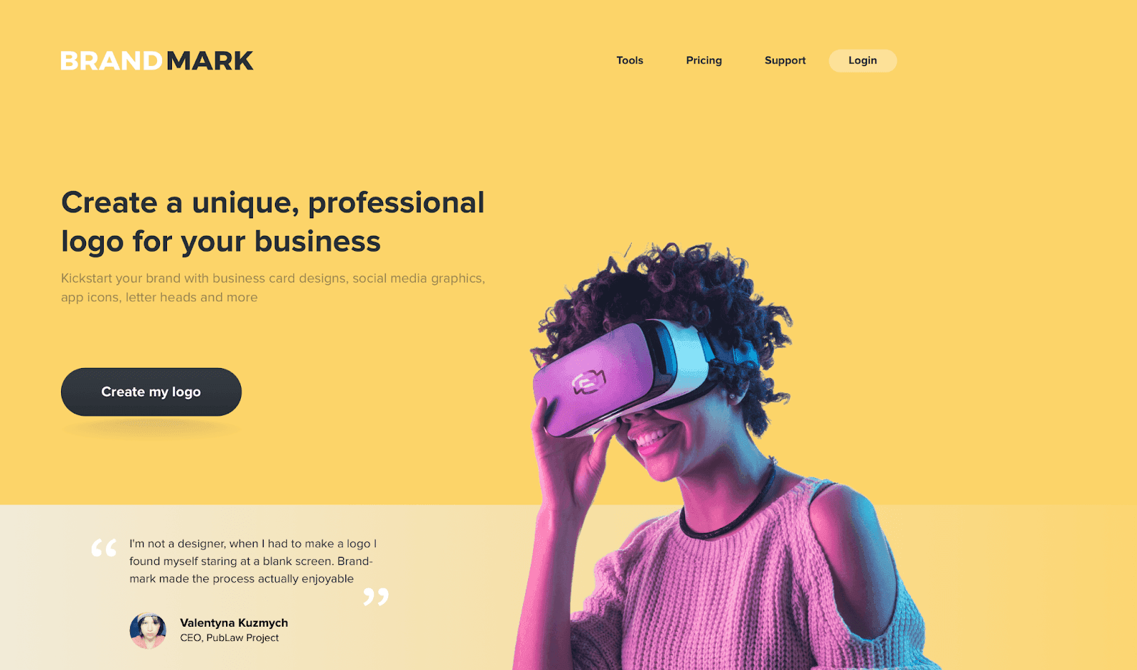 Brandmark website - create a unique, professional logo for your business
