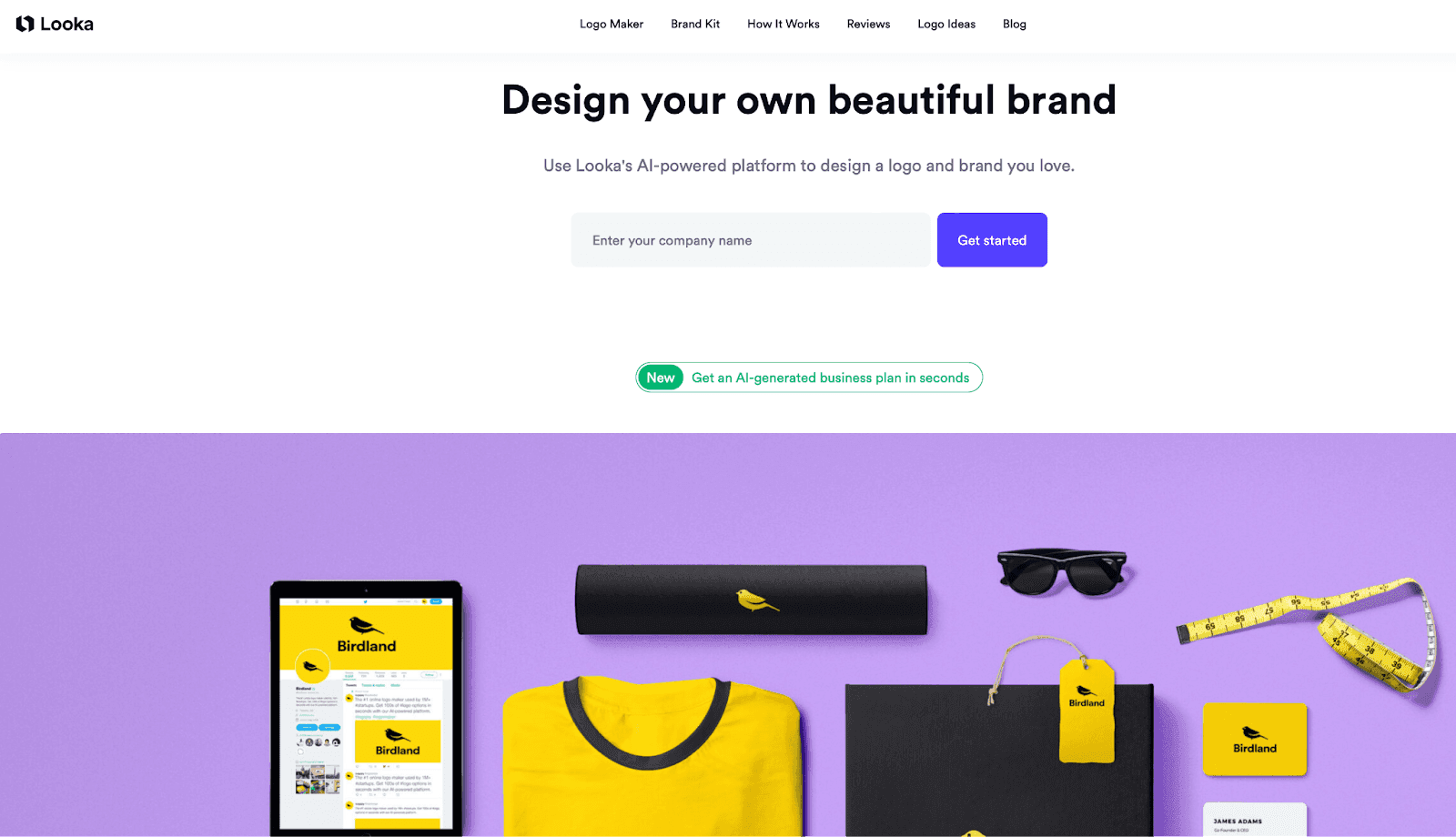 Looka website - Design your own beautiful brand