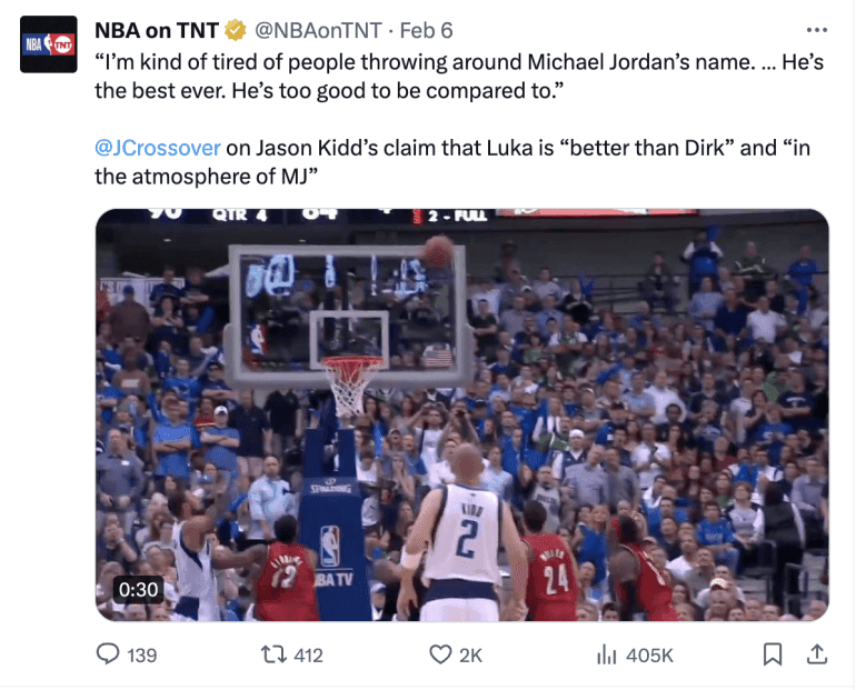 NBA video clip tweet