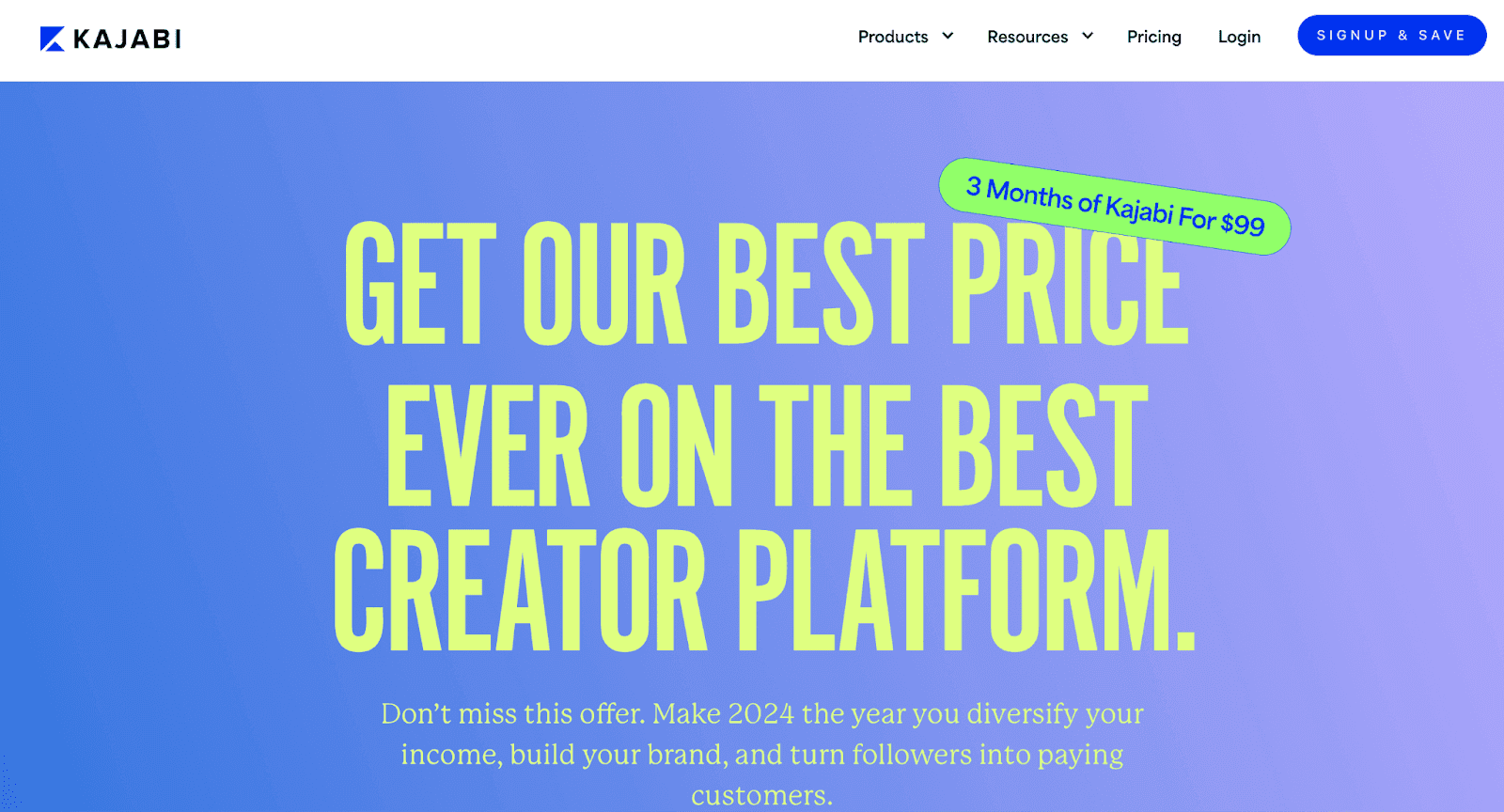 Get our best price ever on the best creator platform
