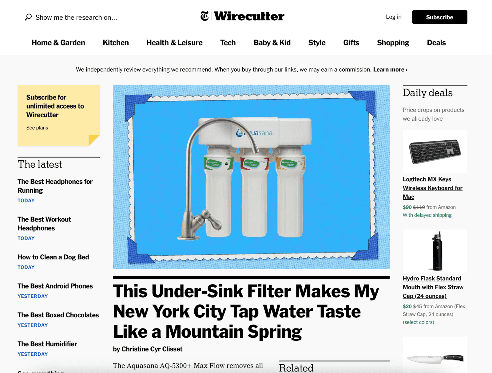 Wirecutter website