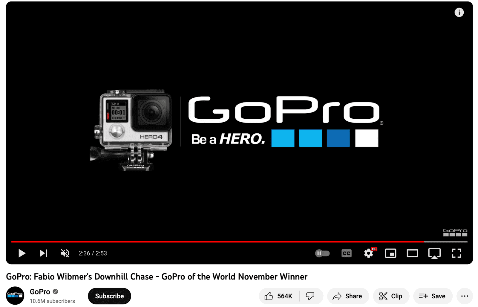 GoPro YouTube video