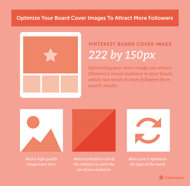 Optimize your board cover images to attract more followers
