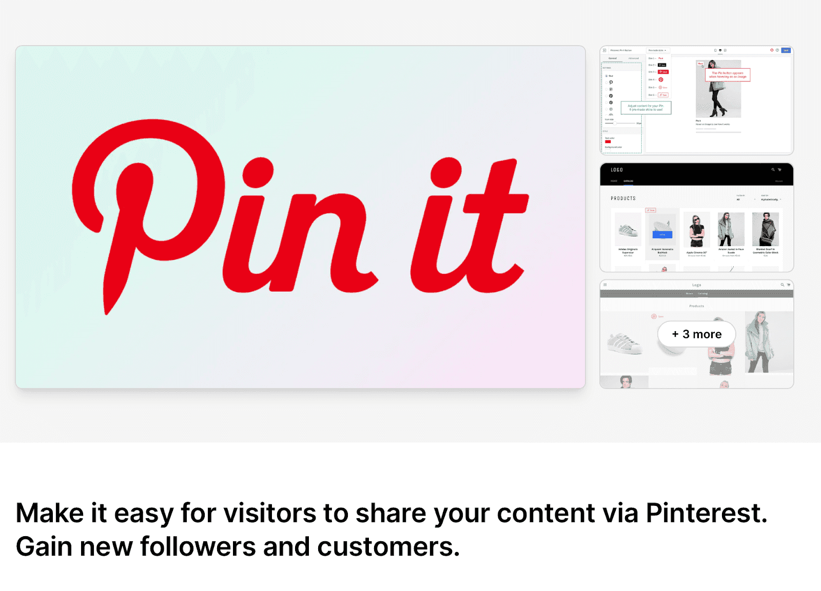 Make it easy for visitors to share your content via Pinterest