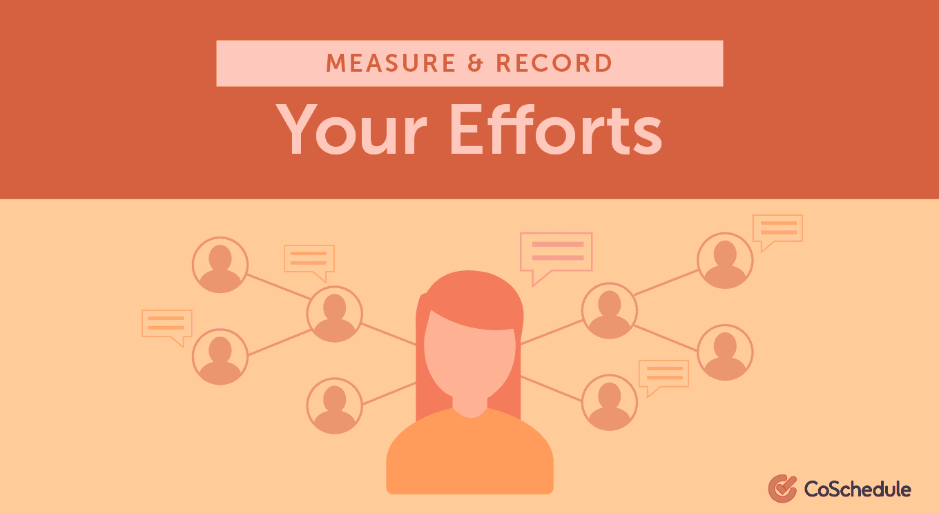 Measure and record your efforts