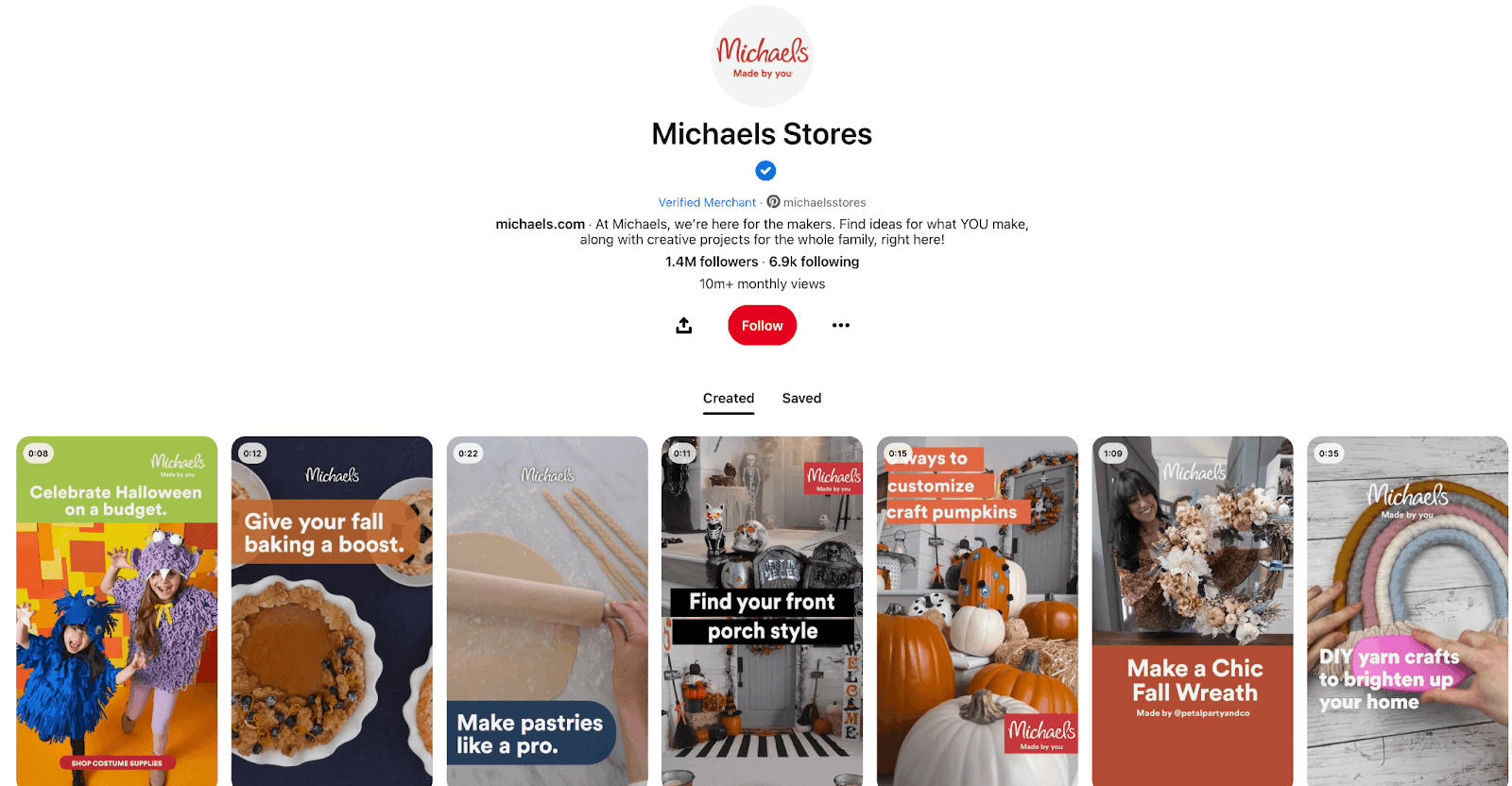 Michaels Stores seasonal content