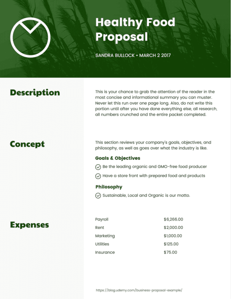 Business example template