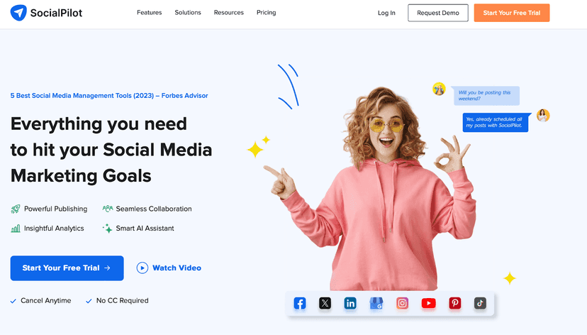 Social Pilot homepage