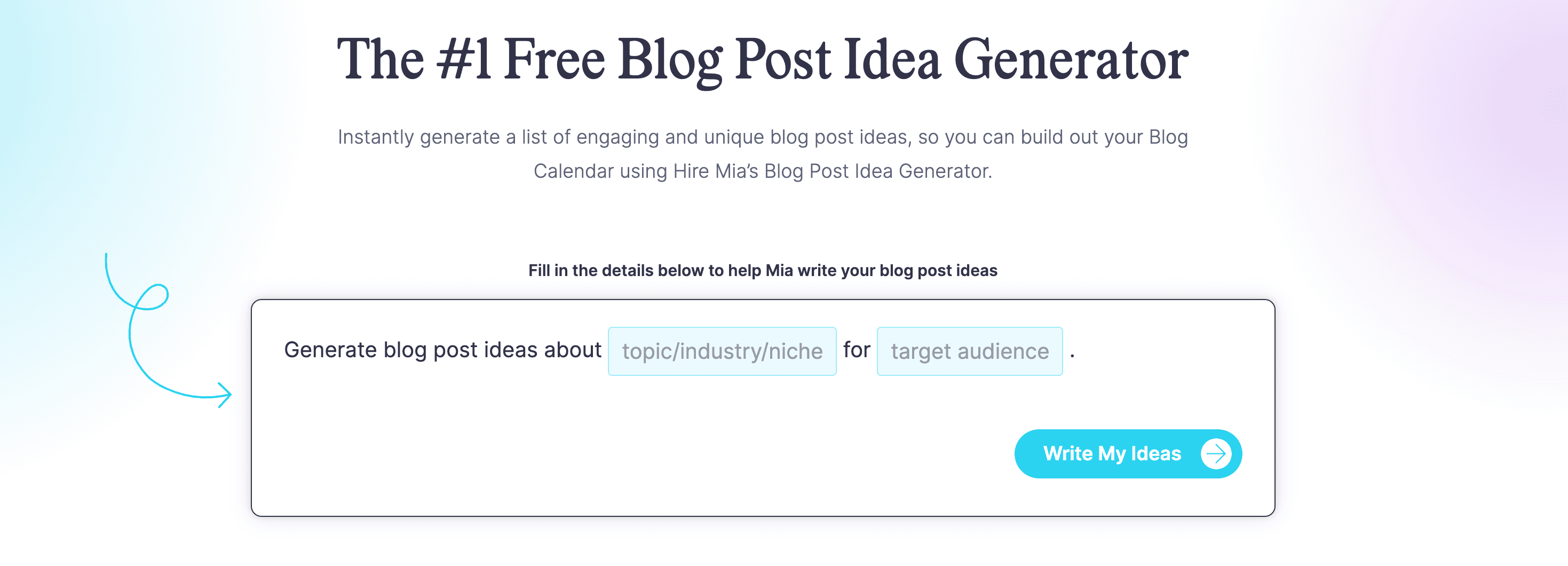 Coschedule blog post idea generator