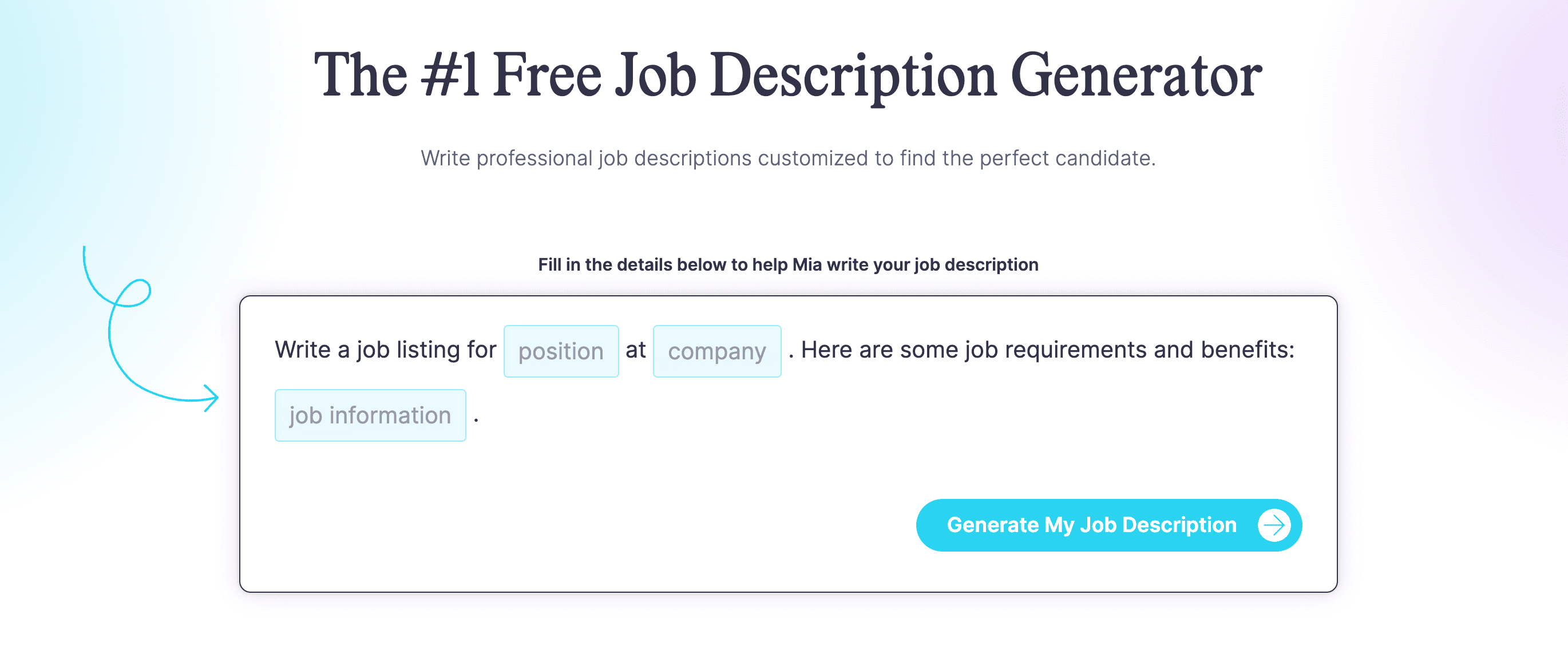 Coschedule job description generator