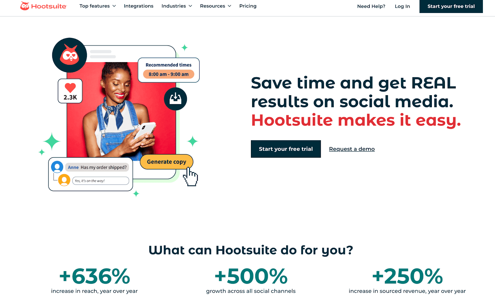 Hootsuite Homepage