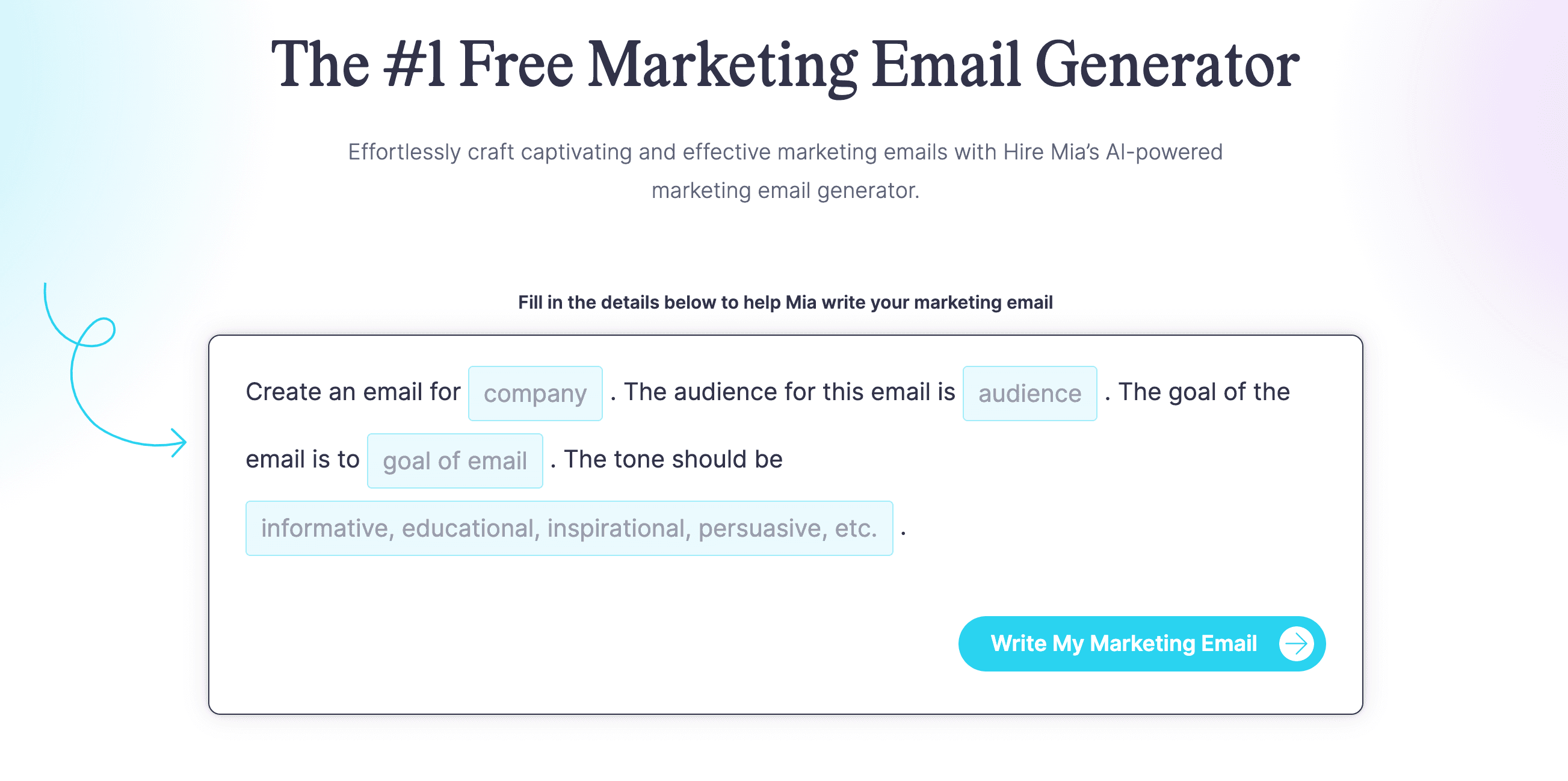 Coschedule marketing email generator