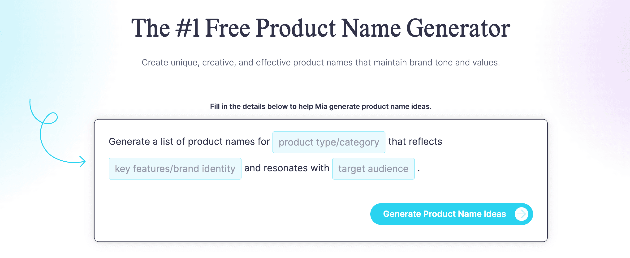 Coschedule product name generator