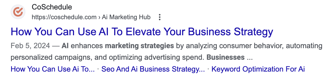 Search result for how you can use Ai to elevate your business strategy