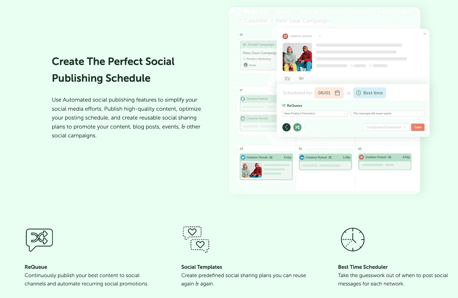 Create the perfect social publishing schedule with CoSchedule's Social Calendar