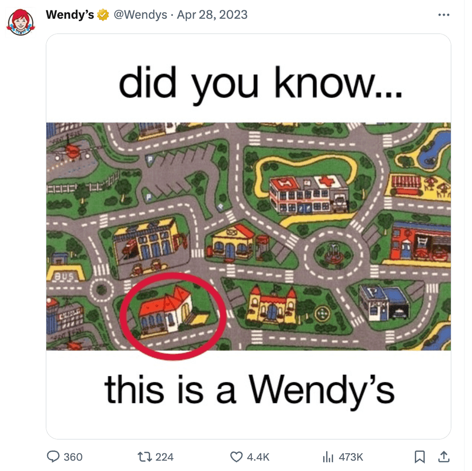 Funny Wendy's tweet