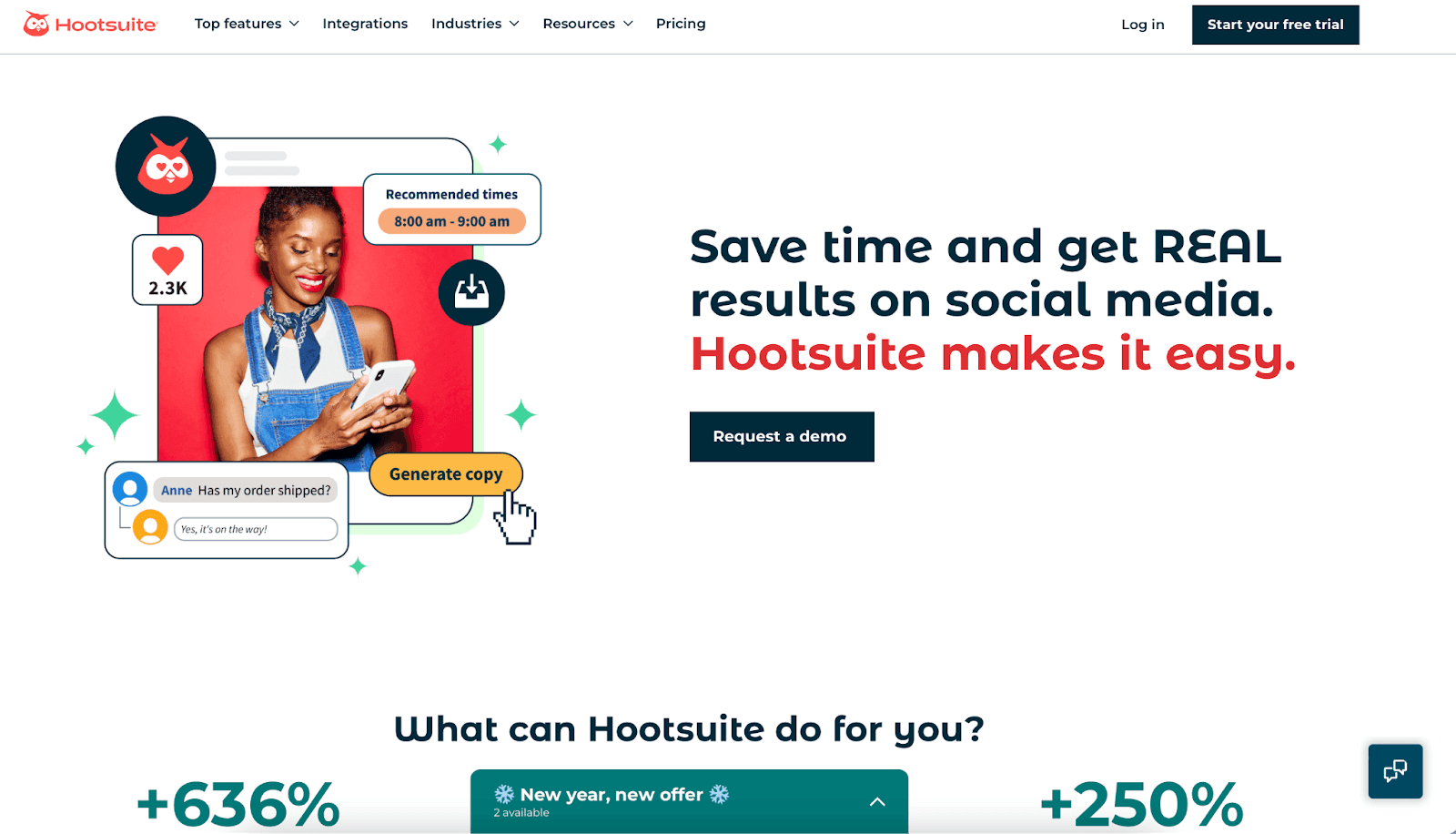 Hootsuite homepage