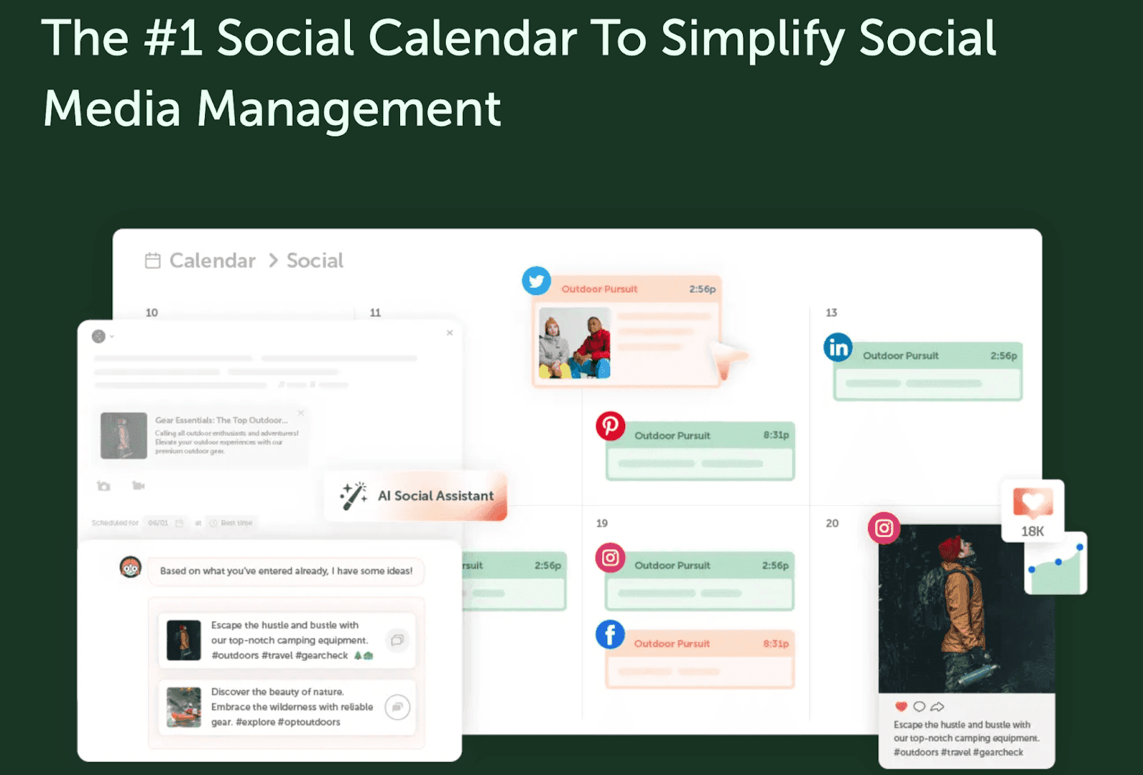 The #1 social calendar to simplify social media management