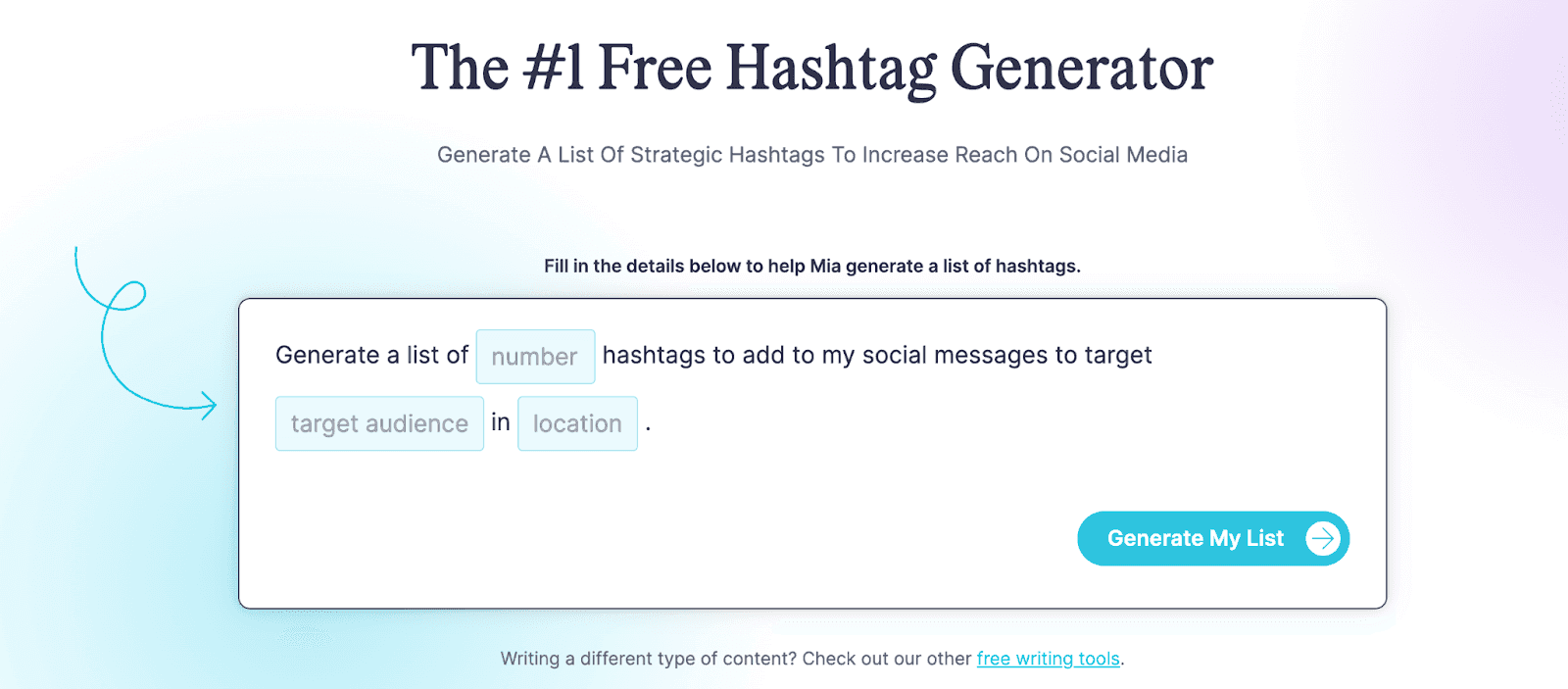 The #1 free hashtag generator