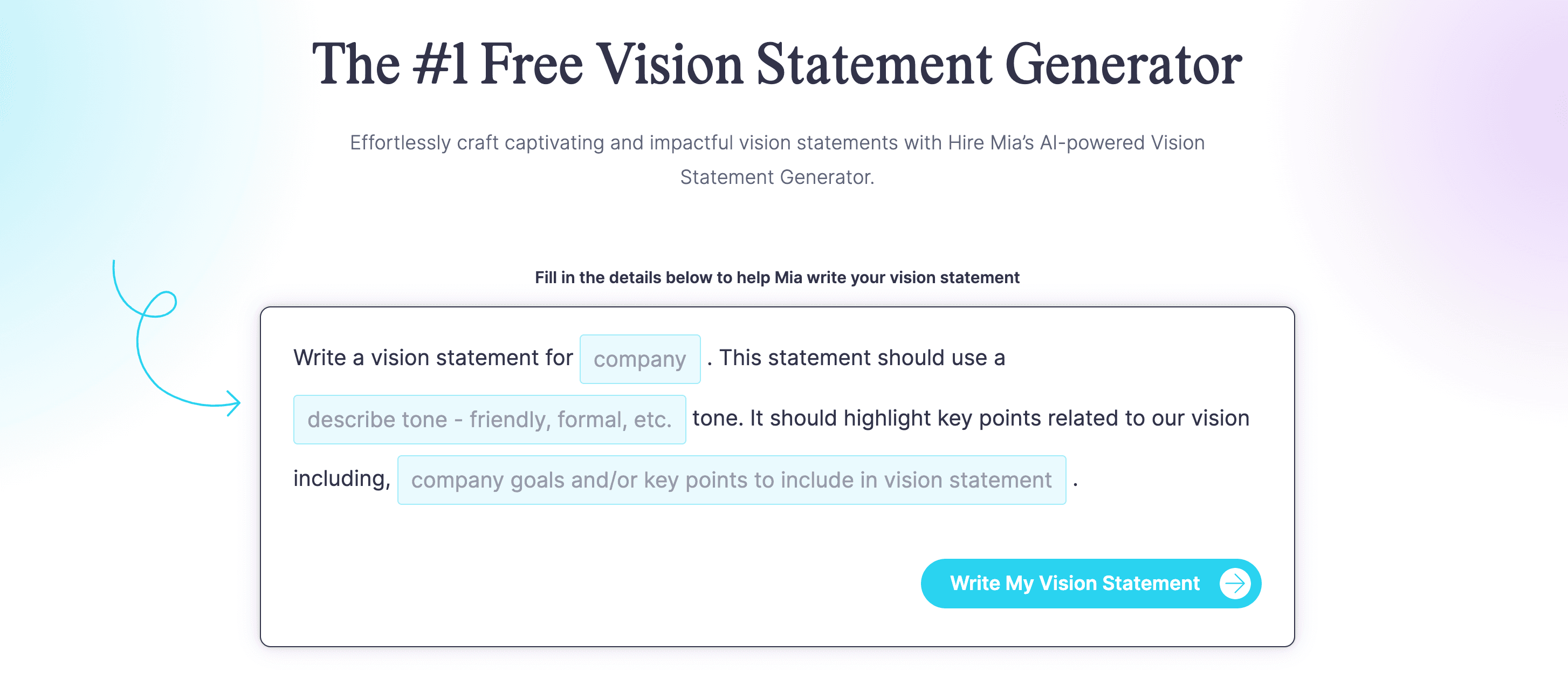 Coschedule vision statement generator