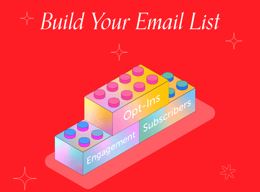 Coschedule graphic on building an email list