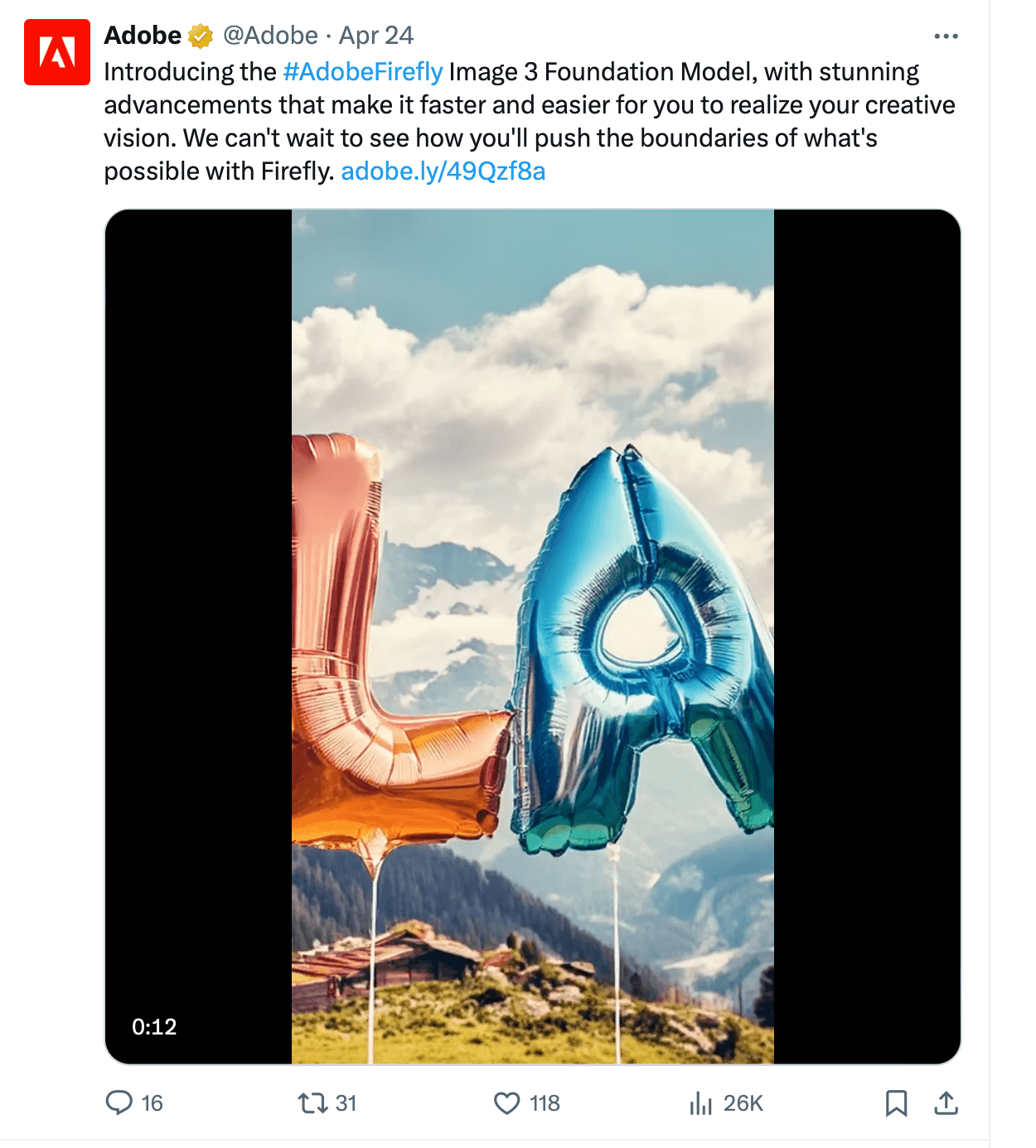 Adobe enhancing its tweets to get more followers on Tweeter