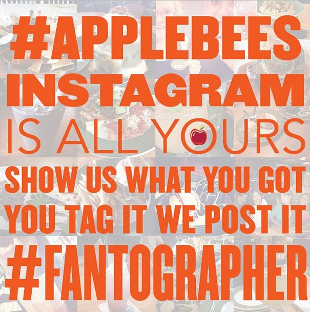 Applebees: Fantographer social media campaign