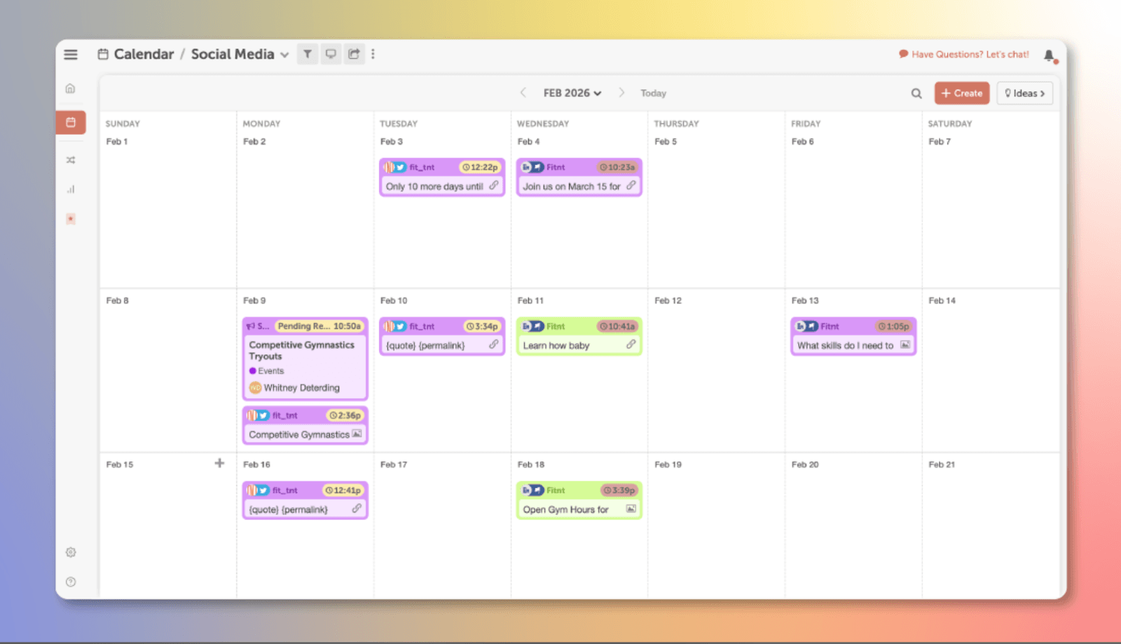 Content Calendar from CoSchedule