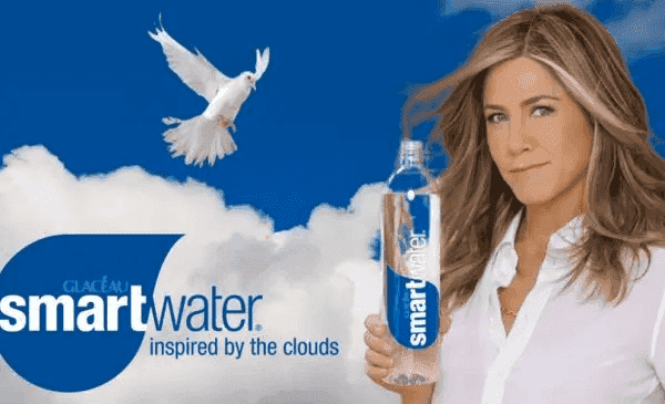 Example of the ads that include celebrities from Smart Water 