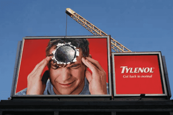 Example of creative billboard from Tylenol 