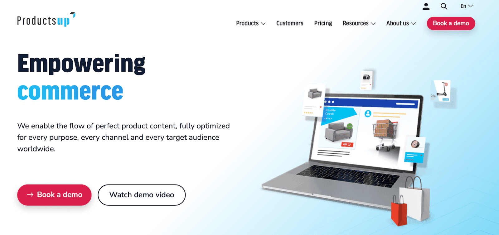 Productsup homepage