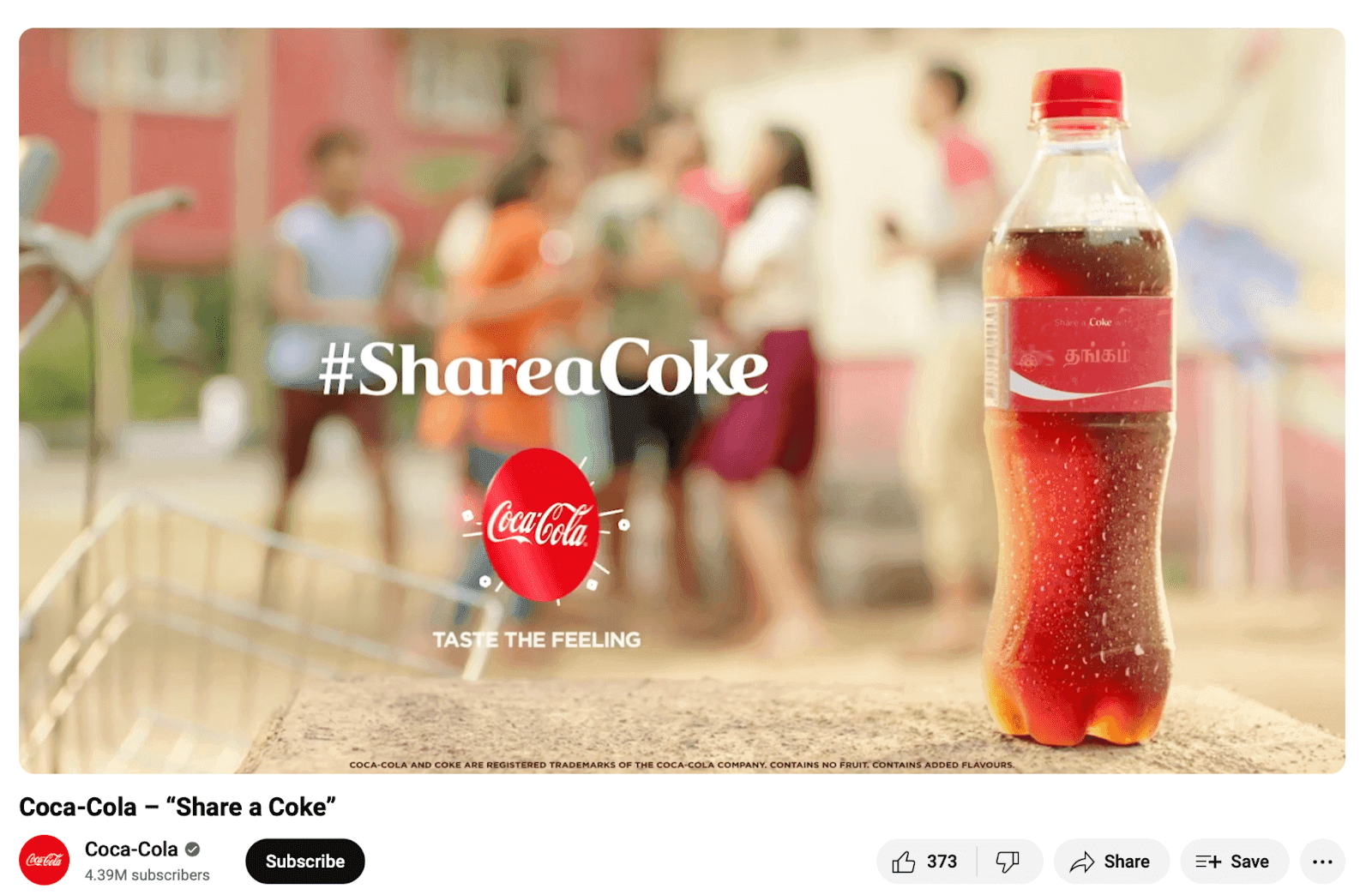 Coca Cola #ShareACoke campaign YouTube video
