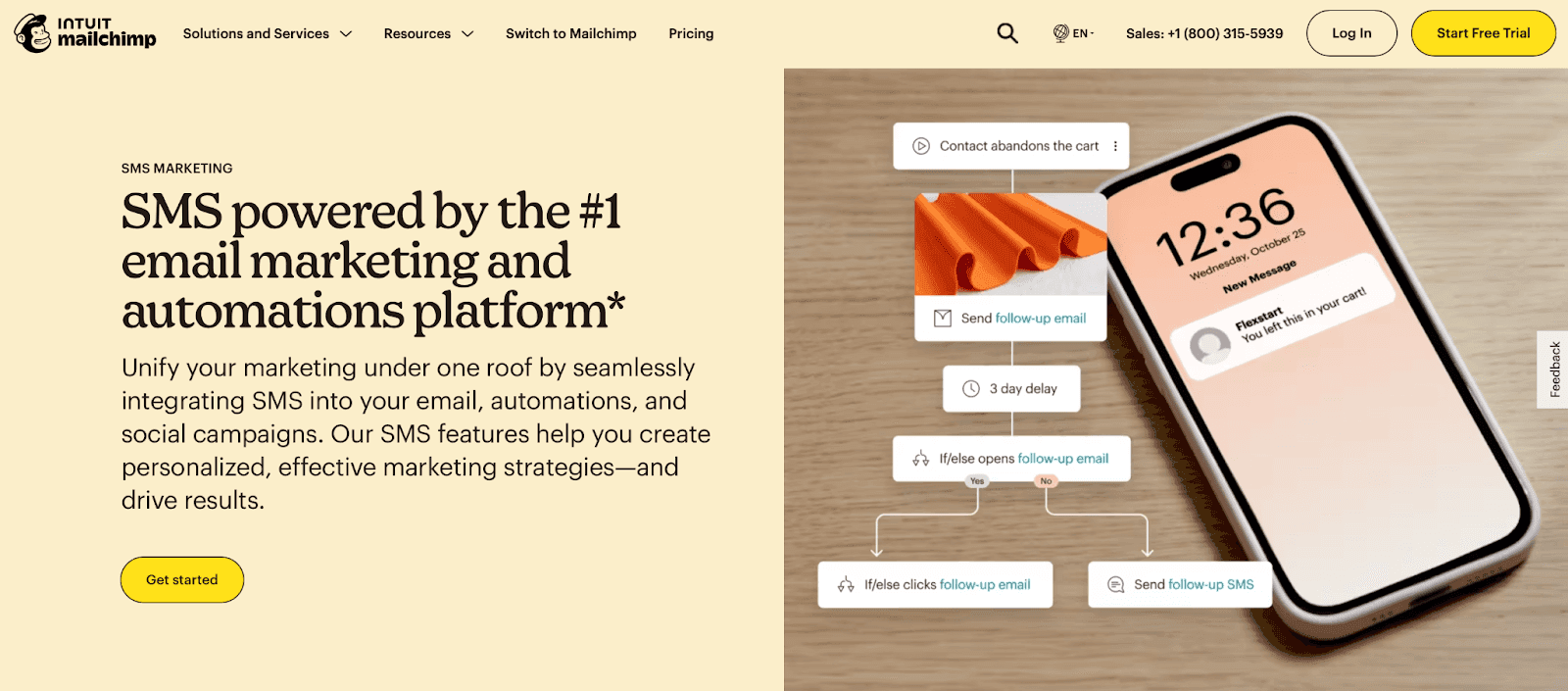 Mailchimp homepage