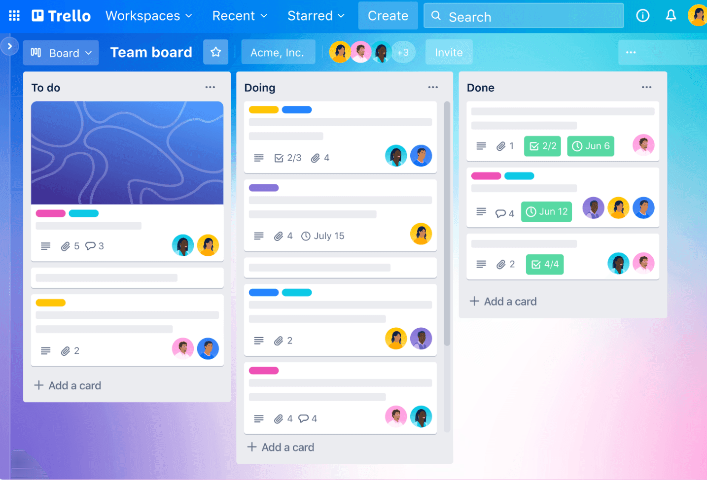 Trello editorial calendar