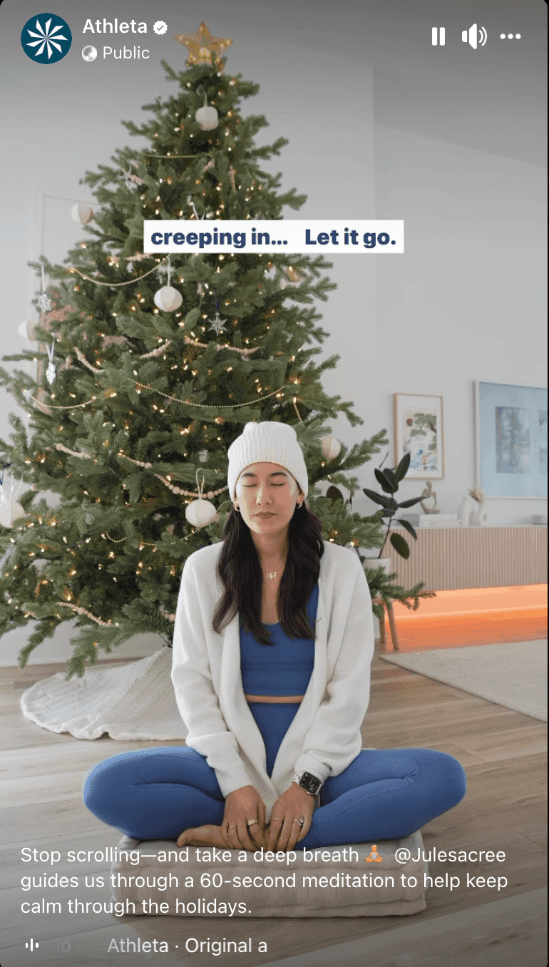 Athleta meditation video