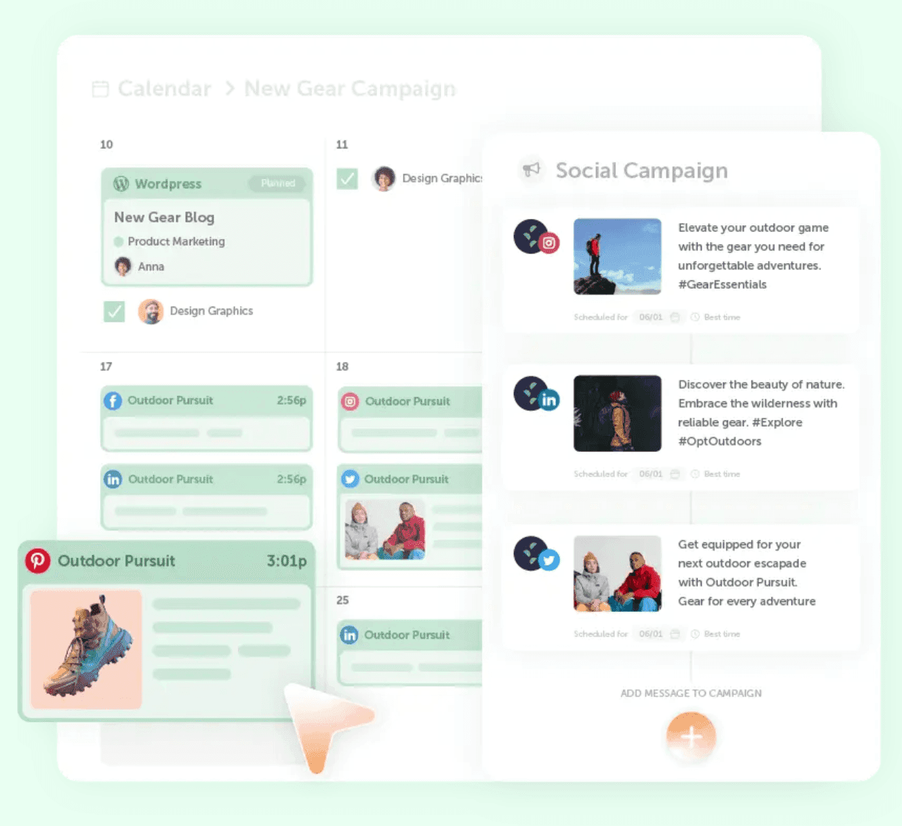 CoSchedule Social Campaign in Social Calendar 