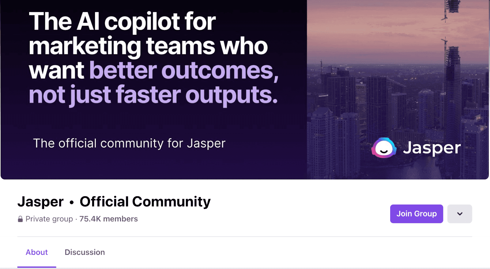 Jasper.ai Facebook social community