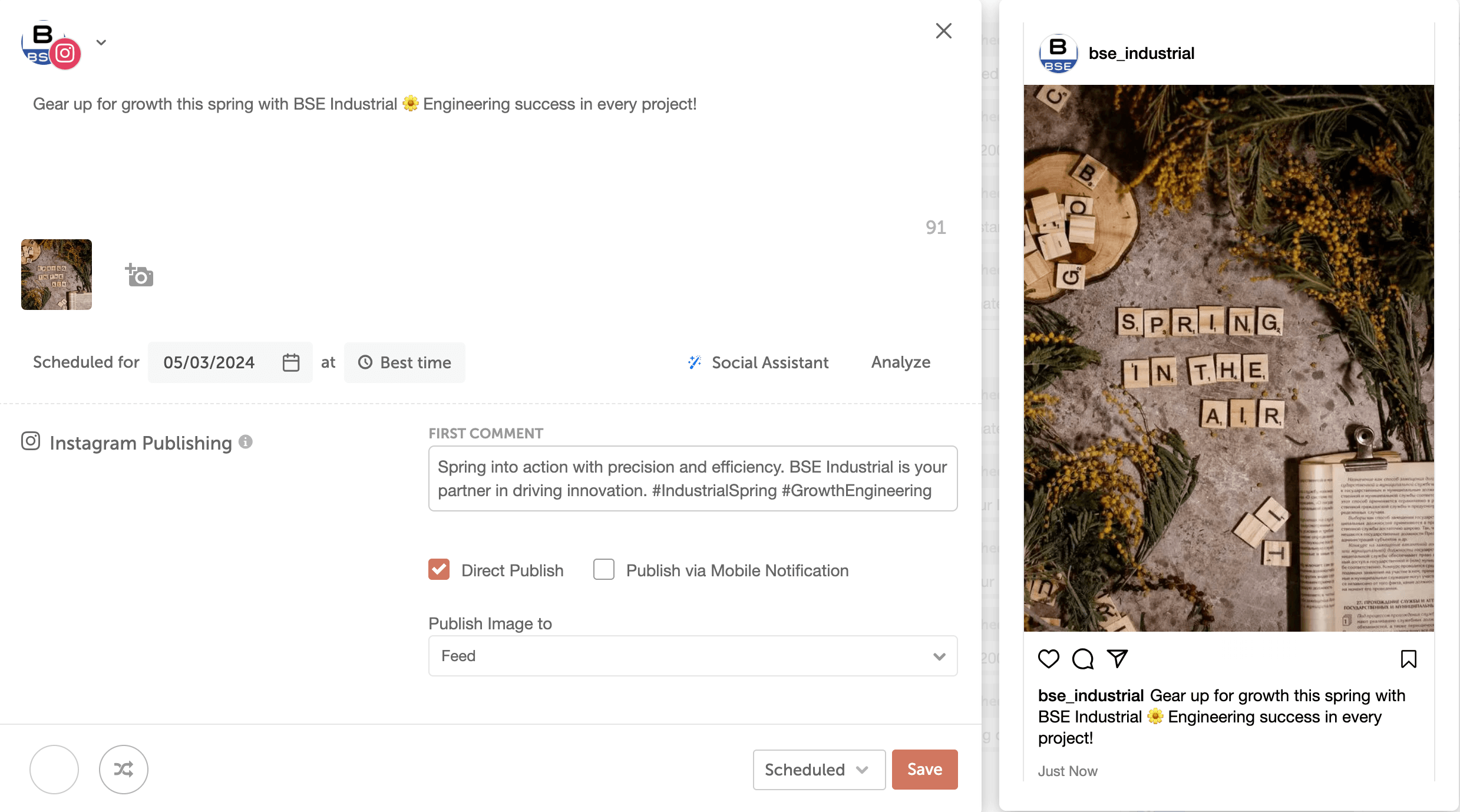 Coschedule's First Comment Examples