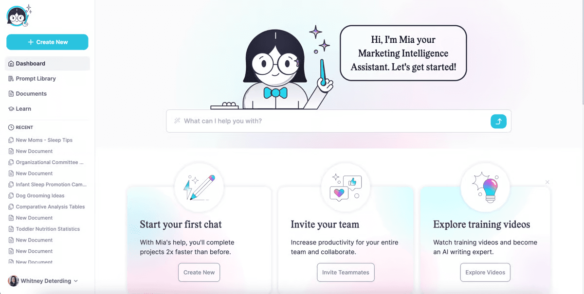 Hire Mia page by CoSchedule