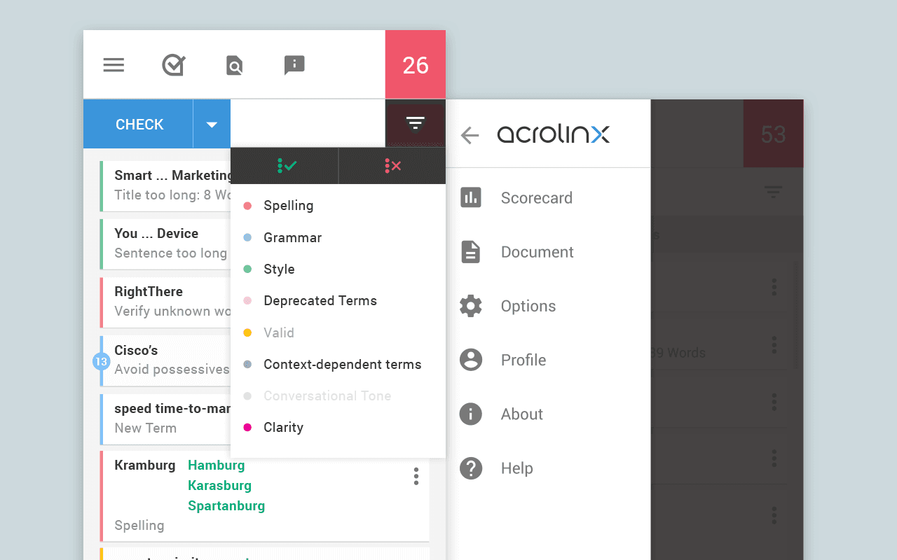 Content Marketing Platform - Acrolinx, that provides real-time guidance that maintain clarity and relevance