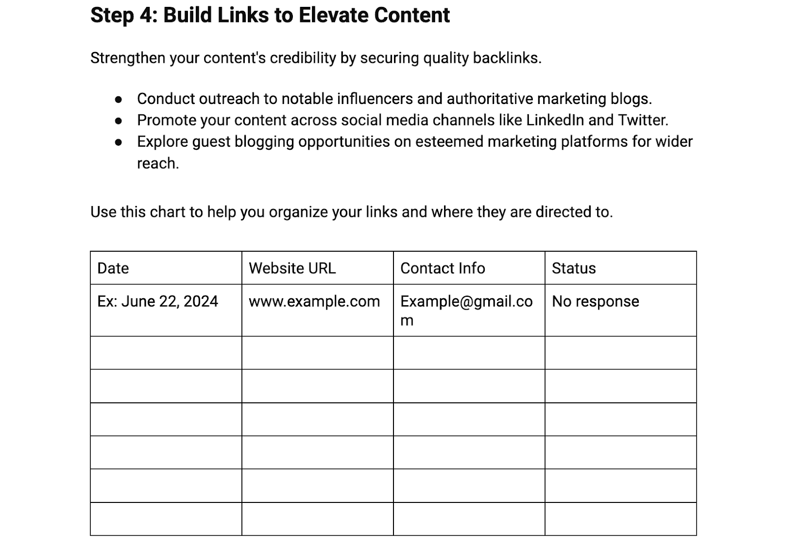 Example of SEO project management template: CoSchedule SEO Project Management Template 